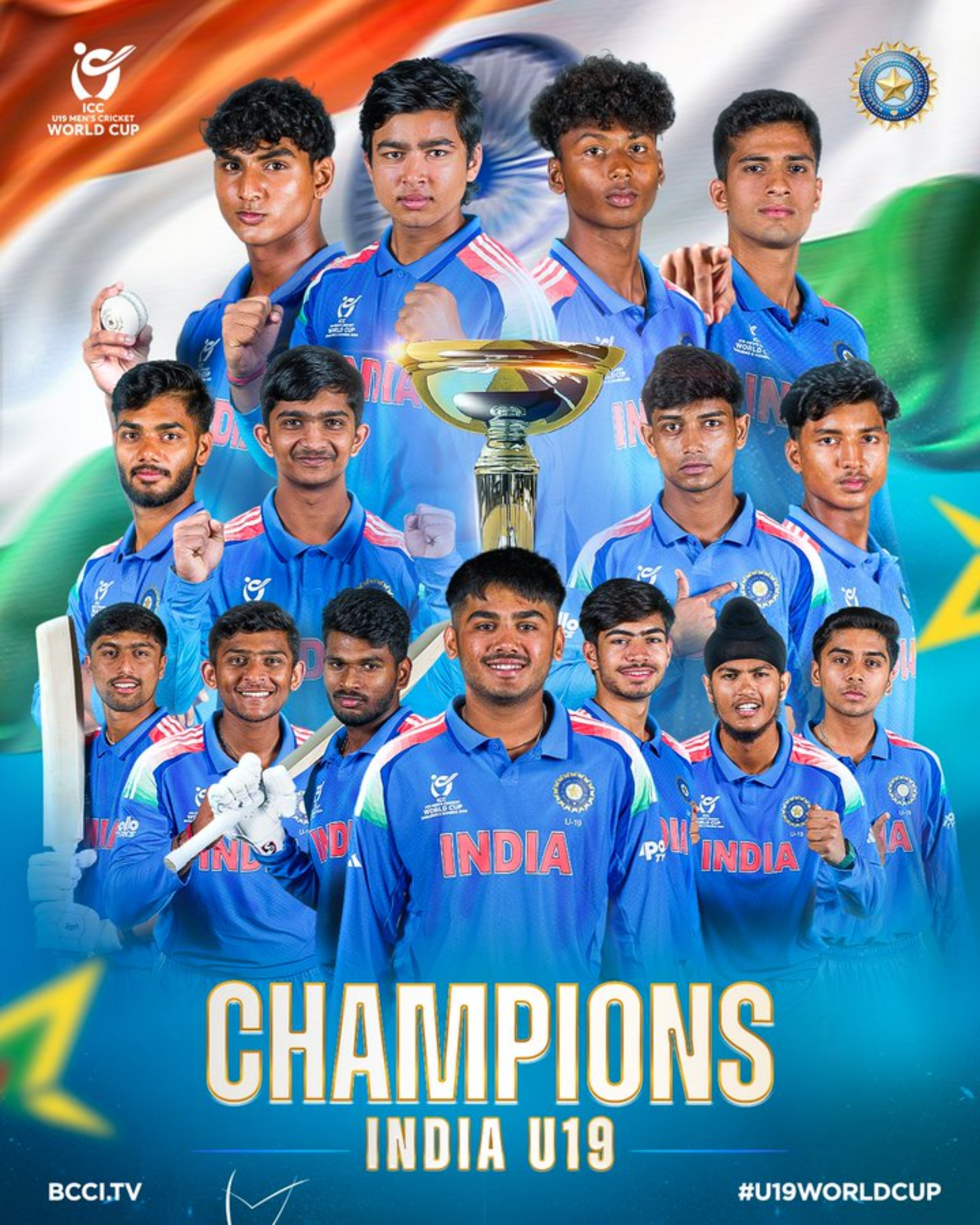 U19 World Cup Final: India Crush England to Win Sixth Title