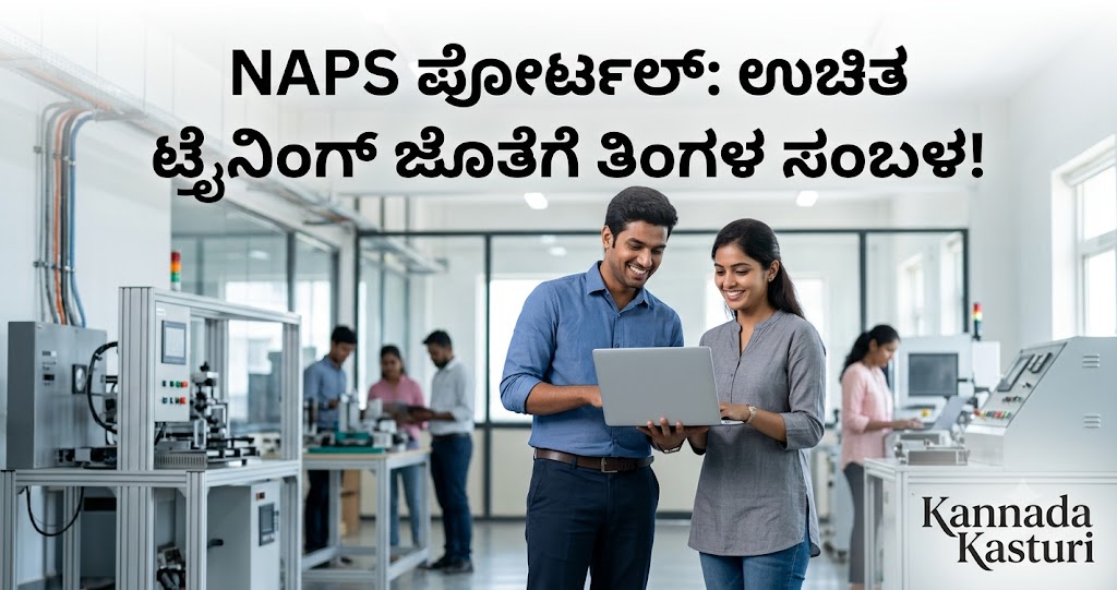ಕೇವಲ 10ನೇ ಕ್ಲಾಸ್, ITI, ಡಿಗ್ರಿ ಪಾಸ್ ಆಗಿದ್ದೀರಾ? ಟ್ರೈನಿಂಗ್ ಜೊತೆಗೆ ತಿಂಗಳ ಸಂಬಳ (Stipend) ನೀಡುವ ಕೇಂದ್ರ ಸರ್ಕಾರದ NAPS ಪೋರ್ಟಲ್‌ನಲ್ಲಿ ಇಂದೇ ರಿಜಿಸ್ಟರ್ ಮಾಡಿ! (ಸಂಪೂರ್ಣ ಮಾಹಿತಿ){NAPS Portal Registration Kannada}
