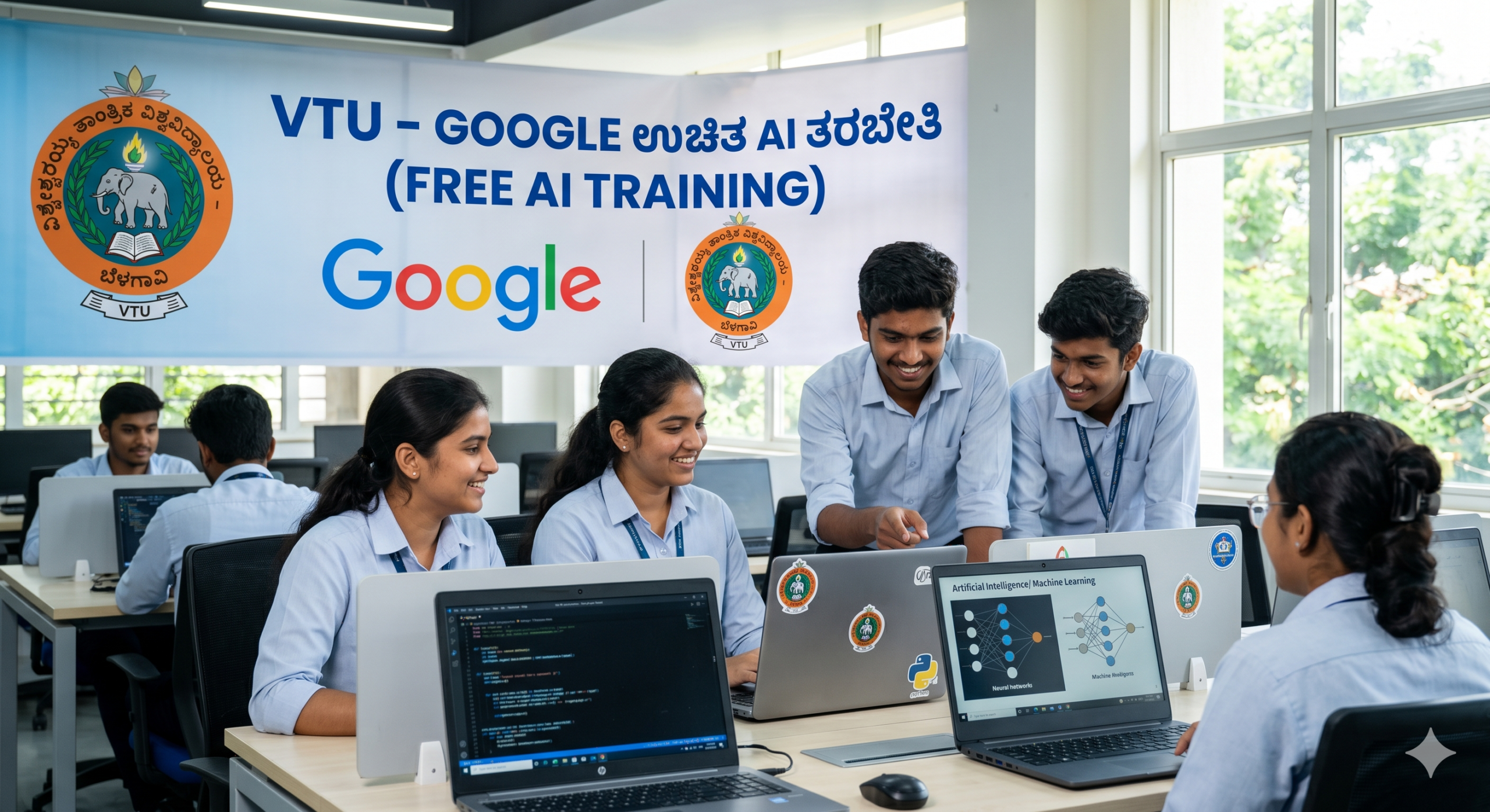 VTU ವಿದ್ಯಾರ್ಥಿಗಳಿಗೆ ಗುಡ್ ನ್ಯೂಸ್: ಗೂಗಲ್‌ನಿಂದ ಉಚಿತ AI ತರಬೇತಿ! 2026ರಲ್ಲಿ ಈ 3 ಸ್ಕಿಲ್ಸ್ ಕಲಿತರೆ ಭರ್ಜರಿ ಐಟಿ ಉದ್ಯೋಗ